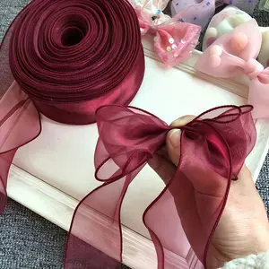 Elegant Organza Ribbon Roll, Perfect for Weddings & Special Occasions, Available in Multiple Colors, Ideal for Gift Wrapping & Decorations