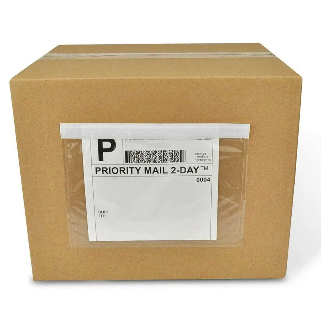SJPACK 6" x 9" Clear Adhesive Top Loading Packing List Clear Shipping Pouches, Mailing/Shipping Label Envelopes (100 Pack) Suitable For Business Seal Protected Saves Time Usable Dimensions