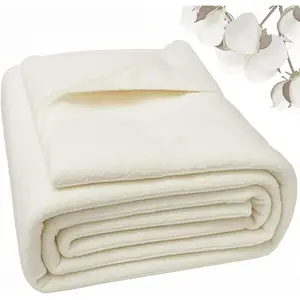 Cotton Batting for Quilting Sewing Crafting & DIY Projects (68"x86", 150g/m² Lightweigh), Batting for Quilts