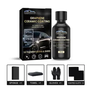 Rayhydro Graphene Force | 10H Ceramic Coating & Self-Healing Shield | Hydrophobic Glass Finish for Cars/SUVs | 12-Month Paint Protection!​ automotive cleaning car windshield repair maintenance crack