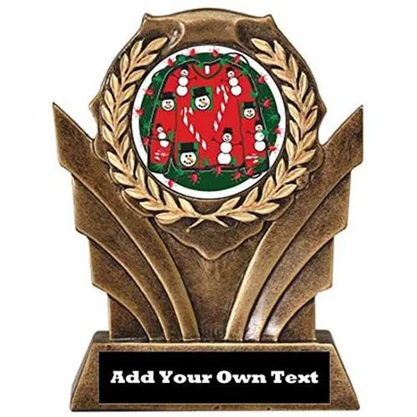 Ugly Christmas Sweater Victory Resin Trophy (5.5") Gold