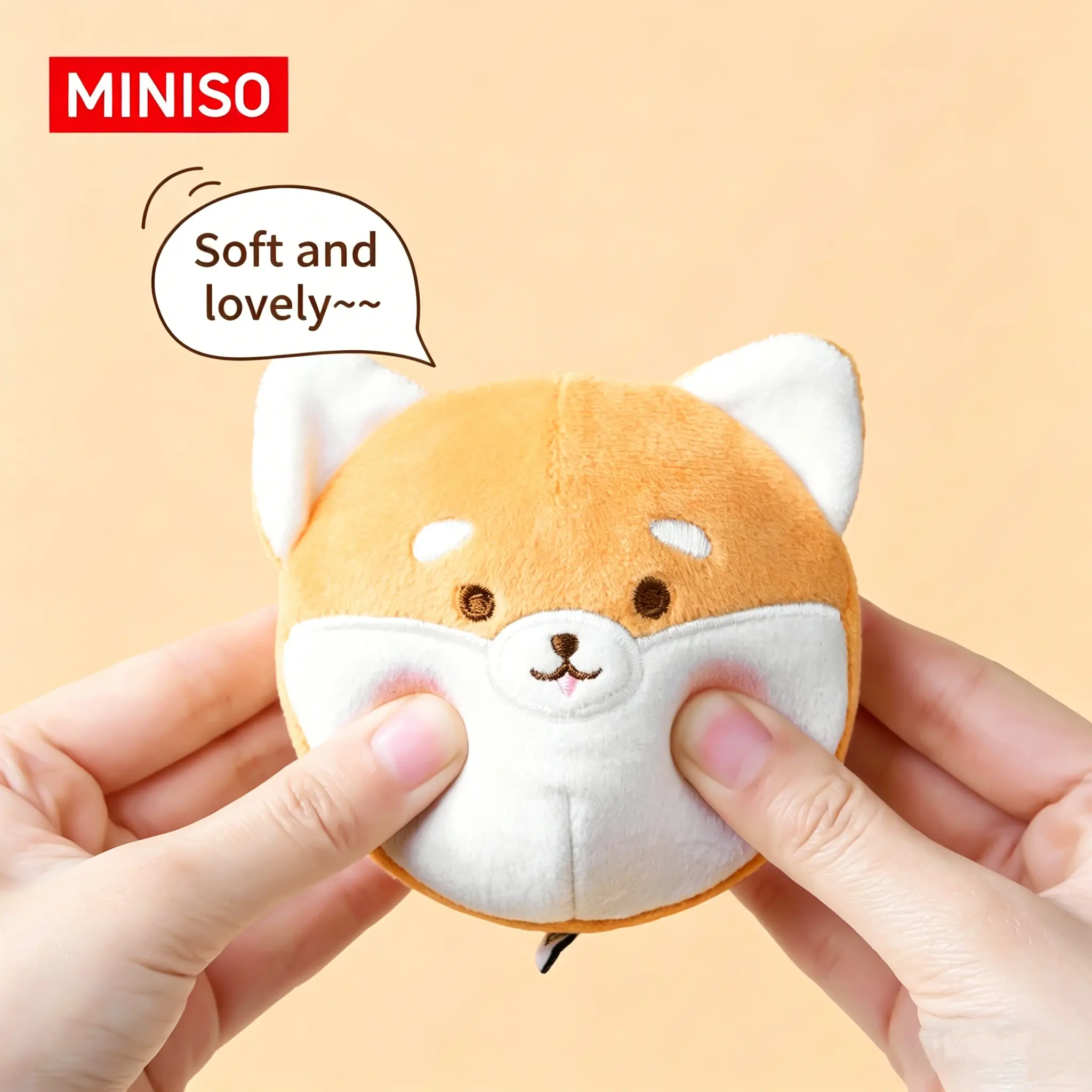 MINISO Fun Ah Chai Plush Squeeze Toy | Stress Relief Fidget Toy for Relaxation, Portable Soft Squishy for Instant Calm – Perfect for Anxiety Relief & Daily Entertainment#Summervibes