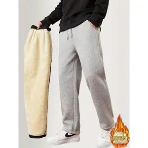 Men's Casual Warm Fleece Joggers, Chic Stretch Sports Pants for Fall Winter