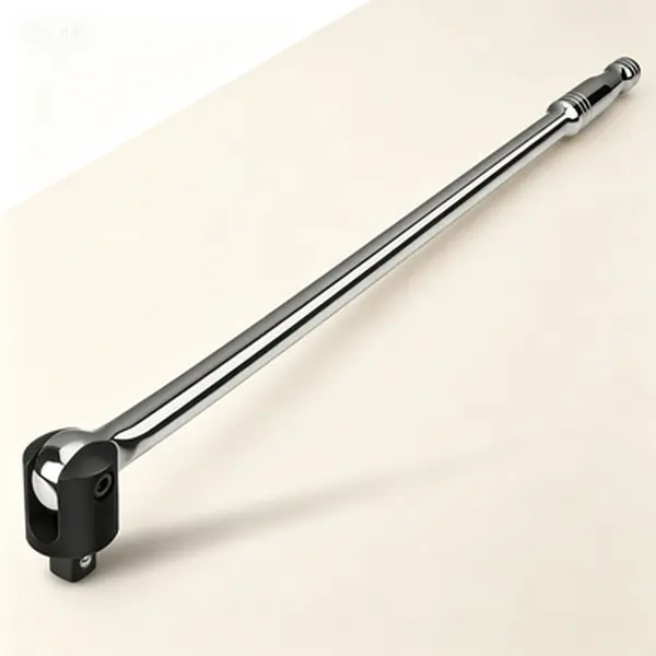 Heavy Duty 1/2'' Drive Breaker Bar with 240° Flex Head, Premium Chrome Alloy Construction, Spring-Loaded Detent Ball, 24-Inch Long Handle for High Torque Applications, Reusable and Durable Professional Tool