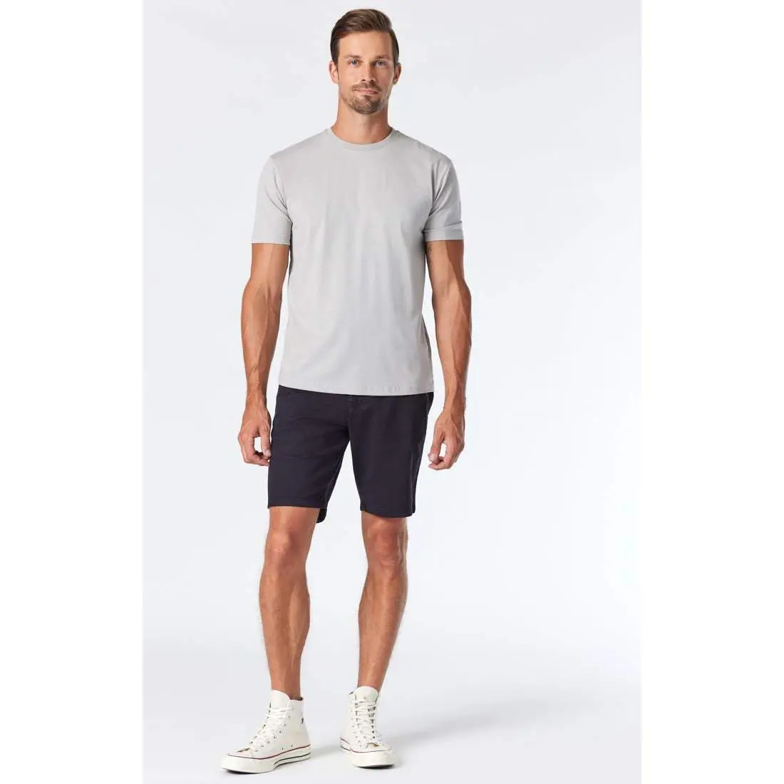 Noah Men's Casual Stretch Cotton-Elastane Blend Twill Shorts, Lightweight 9 in Inseam, Textured Woven Fabric for Warm Weather