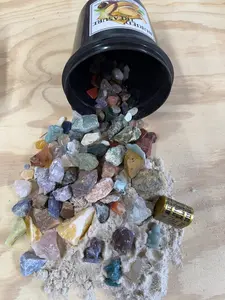 ANIME MINI MINER  - QUART SIZED NATURAL CRYSTAL RAW STONE MINING BUCKET