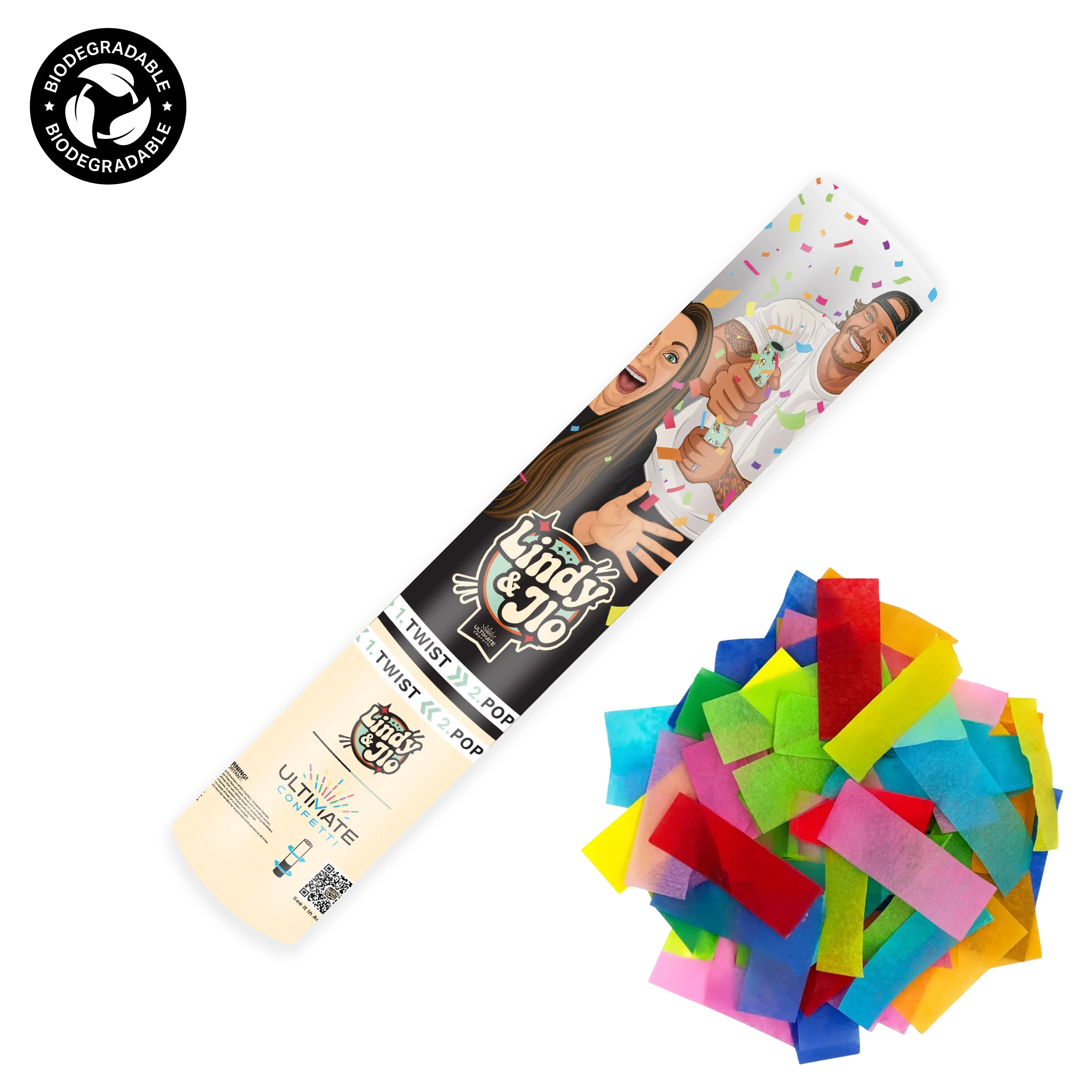 Better Together - Multicolor Tissue Handheld Confetti POP Cannon