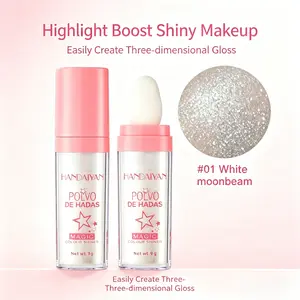 HANDAIYAN Fairy Dust-White Moonlight Highlighter Stick, Sponge-Tip Compact Lightweight Cosmetic, Shimmering Powder Glitter Makeup for Face & Hair tiktokshopspringglowup,summervibes