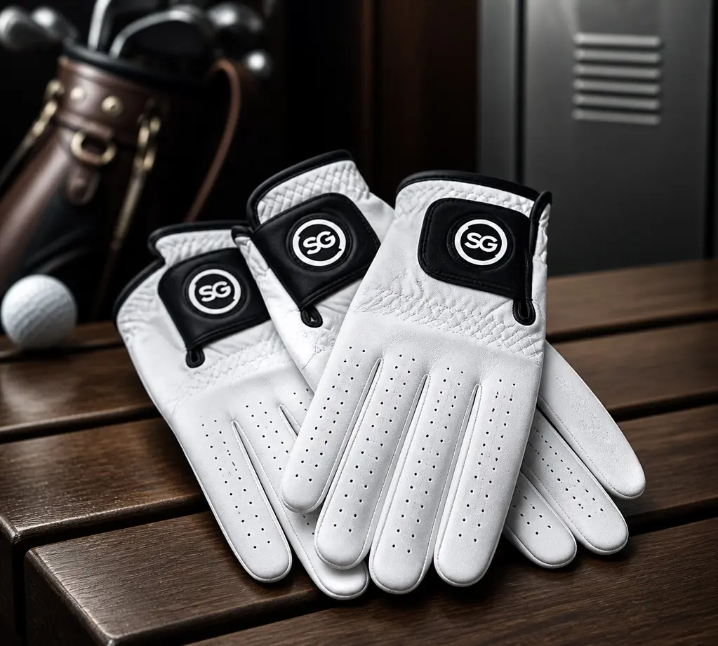 (3pk or 5pk) All-Leather White Soft Cabretta Leather Men's Golf Gloves | Strike Golf