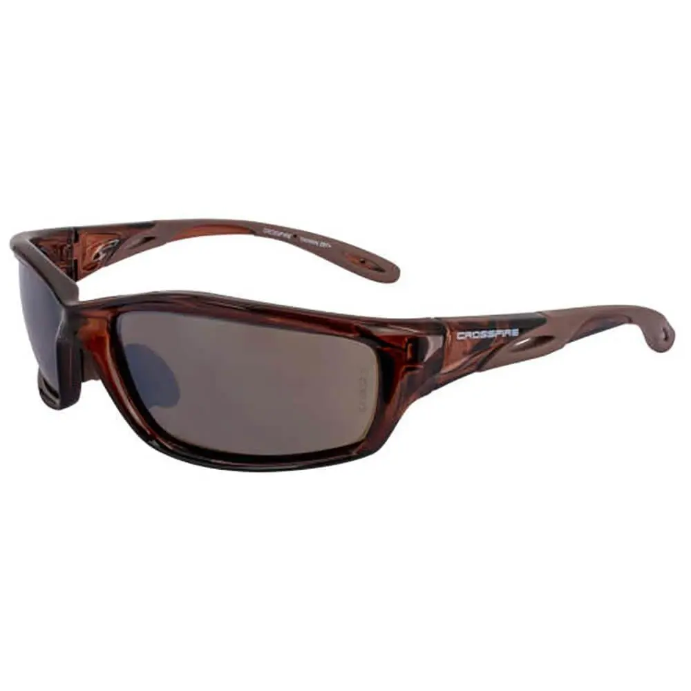 Unisex Safety Goggles, Vented Polycarbonate Frame with Rubber Grips, 8-Base Curve HD Brown Mirror Lenses, Anti-Scratch & UV Blocking, ANSI Z87.1+ for Unisex Users, 8-Base Curve Lens
