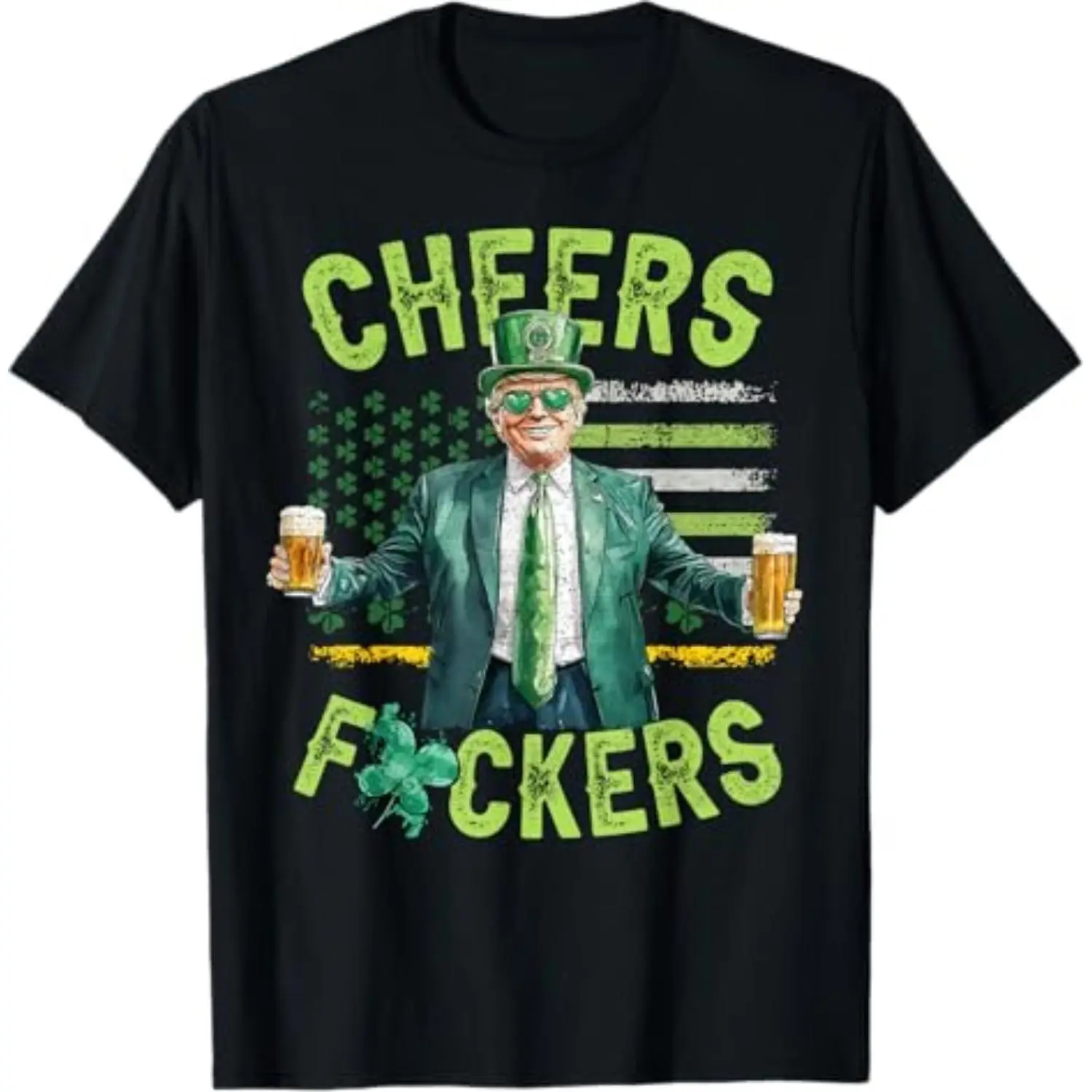Graphic Tshirt for St. Patrick's Day, Funny Holiday Shortsleeve Top for Men & Women, Soft 100% Cotton Casual Streetwear Outfits, Matching, Breathable, Classic, Menswear