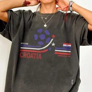 Vintage 90s  Croatia Football 2026 Graphic TShirt, Sport Fan Shirt, Gift For Fan Fathers Day