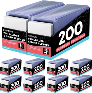 ZENOWICK 2000 Premium Trading Card Sleeves & Top Loaders 3x4 Hard Plastic Holders for Baseball Football Cards 1000 Top Loaders 1000 Penny Sleeves Double Protection Against Moisture Fading & Scratches