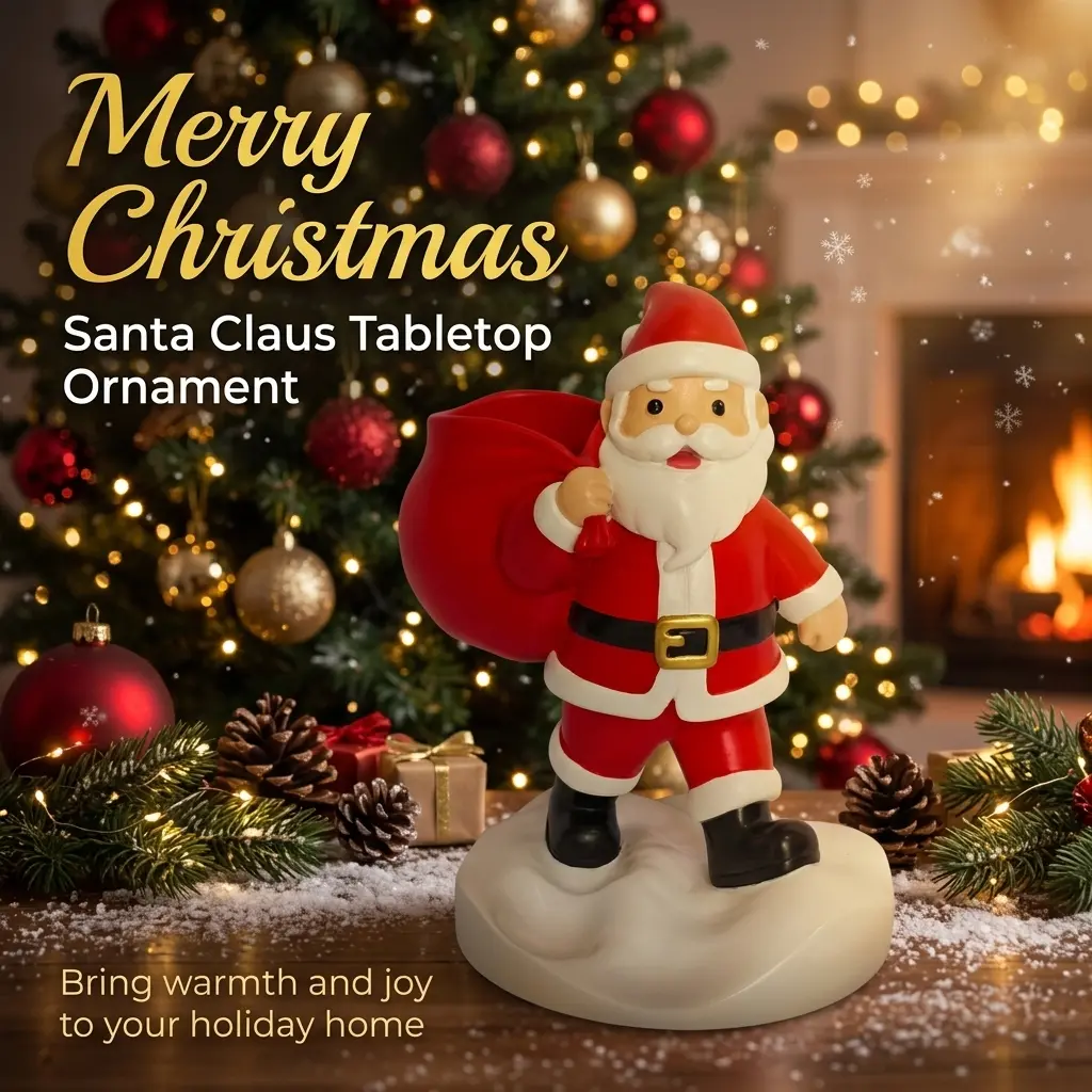 Santa Claus gift bag statue, resin multifunctional storage ornament—cute desktop decor and organizer—suitable for living rooms, bedrooms, and entryways; can be used for Christmas, Halloween, and home décor; holiday decorations and collectible gifts.