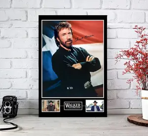 Chuck Norris Walker Texas Ranger Poster 90s TV Western Action Wall Art ( Unframed - Print Only )