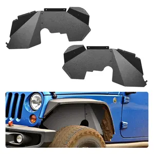 fathersdaygift VEVOR Inner Fender Liner, Front Fender Liner Compatible with 2007-2018 Jeeps JK/JKU 2/4 Doors, Steel Mud Guards Bolt-on Style Fenders Flare, Wheel Well Cover Fenders Flare Liners, Scratch-Resistant