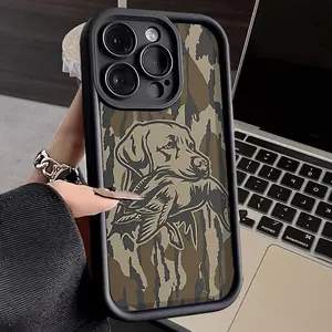 Case Compatible with iPhone 17 Pro Max 16 Plus 15 14 13 12 11 Air E Camouflage Dog TPU Silicone Camera Protective Rugged Cellphone Cover for Boy.