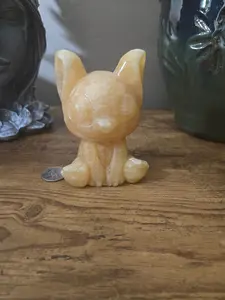 Orange Calcite Stitch Carving, Natural Crystal Decoration for Apothecharity Use, Cleansing Stone That Assists in Creativity & Balancing Emotions