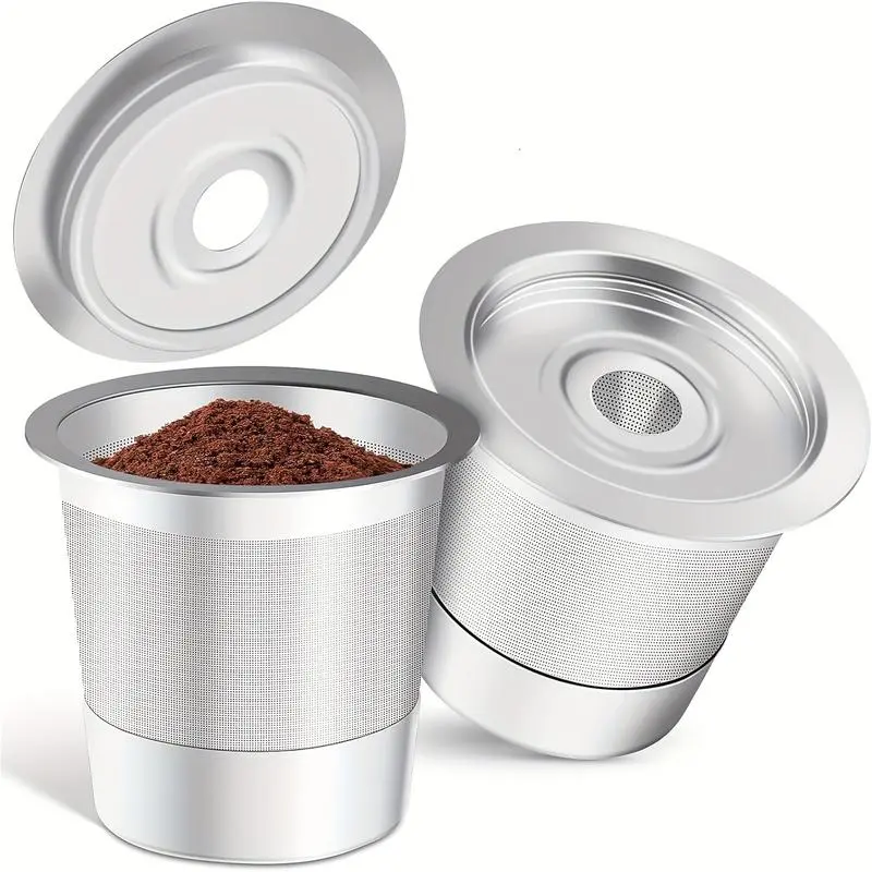 Stainless Steel Reusable Coffee Filter, Reusable Coffee Pod, Lightweight Reusable Filter, Coffee Filter Compatible with Coffee Maker Machine, Kitchenware, Kitchen Gadgets, Home