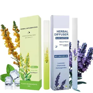 2Pack Herbal Diffuser Pens, Mullein Diffuser Pen for Lung Cleansing Free Breathing & Lavender Night-Support - 600 Uses, Plant-Based