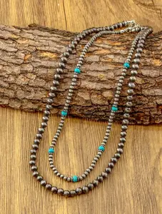 Boho Double Layer Necklace for Women, Western Country Style Pendant Necklace, Everyday Jewelry
