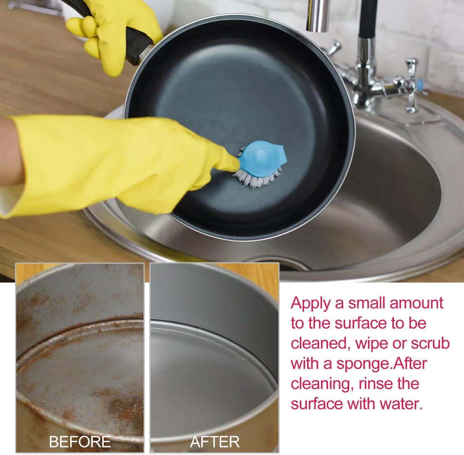Multipurpose Cleaning Paste Kitchen Grease Remover Heavy Oil Cleaner for Stove Oven Pots Pans Sink Tile Cookware Cleaning Cream