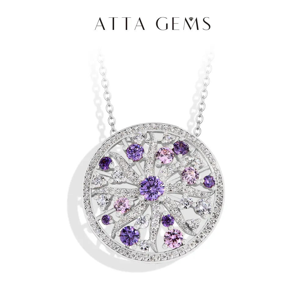 Women’s Retro Style Synthetic Moissanite & Zircon Stones Necklace, Fine Jewelry for Birthday Gifts & Daily Wear, N027 summerwins, Zircon Gemstone Necklace, Moissanite Crystal Necklaces