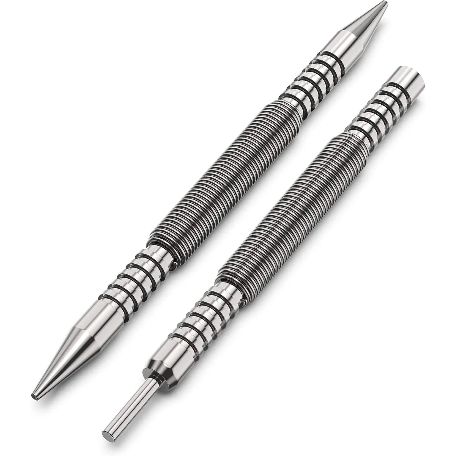 GJANSH Spring Loaded Nail Set Tools,2-PCS Dual Head Nail Setter and Hinge Pin Punch Set, Hammerless 1/16″& 3/32″Spring Nail Set, Super Strong Force Door Pin Removal Tool,Valentines Day Gifts Men Easter