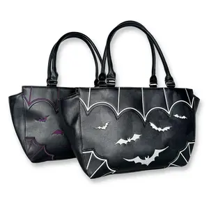 Oversized Spiderweb & Bats Tote Bags Oversized Spiderweb & Bats Tote Bags