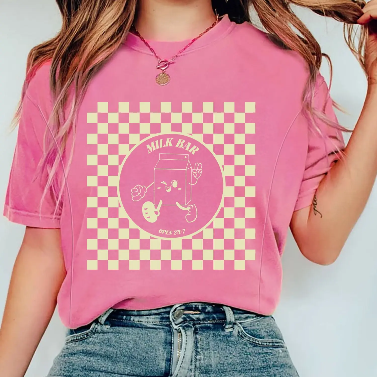 Giftifymama Checkered Milk Carton Nursing Tee Plaid Milk Maternity Nursing Top for Women Breastfeeding Shirt with Zipper Soft Cotton Stretchy Tee Easy Nursing Access Pregnancy Clothes Maternity Wear TikTokShopHolidayHaul