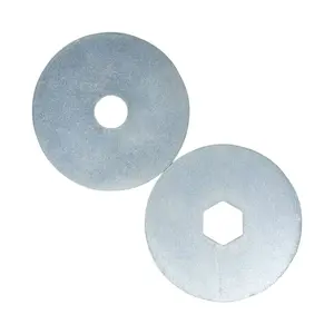 Renegade Products | 3" Hex Flat Steel Safety Flanges | For 6" Mini Airway Buffing Wheels & High-Speed Metal Polishing