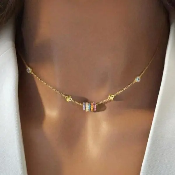 Women Sterling Silver Cubic Zirconia Necklace Jewelry - Jewellery