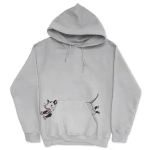 Possum Unisex Hoodie Funny Pocket Graphic Scared Opossum Hooded Sweatshirt Unisex Vintage Fashion Hoodies Funny Animal Pullover Novelty Sweatshirt Light Grey