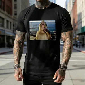 Retro Thinking Monkey Meme T-Shirt |   Funny Animal Graphic Unisex Tee