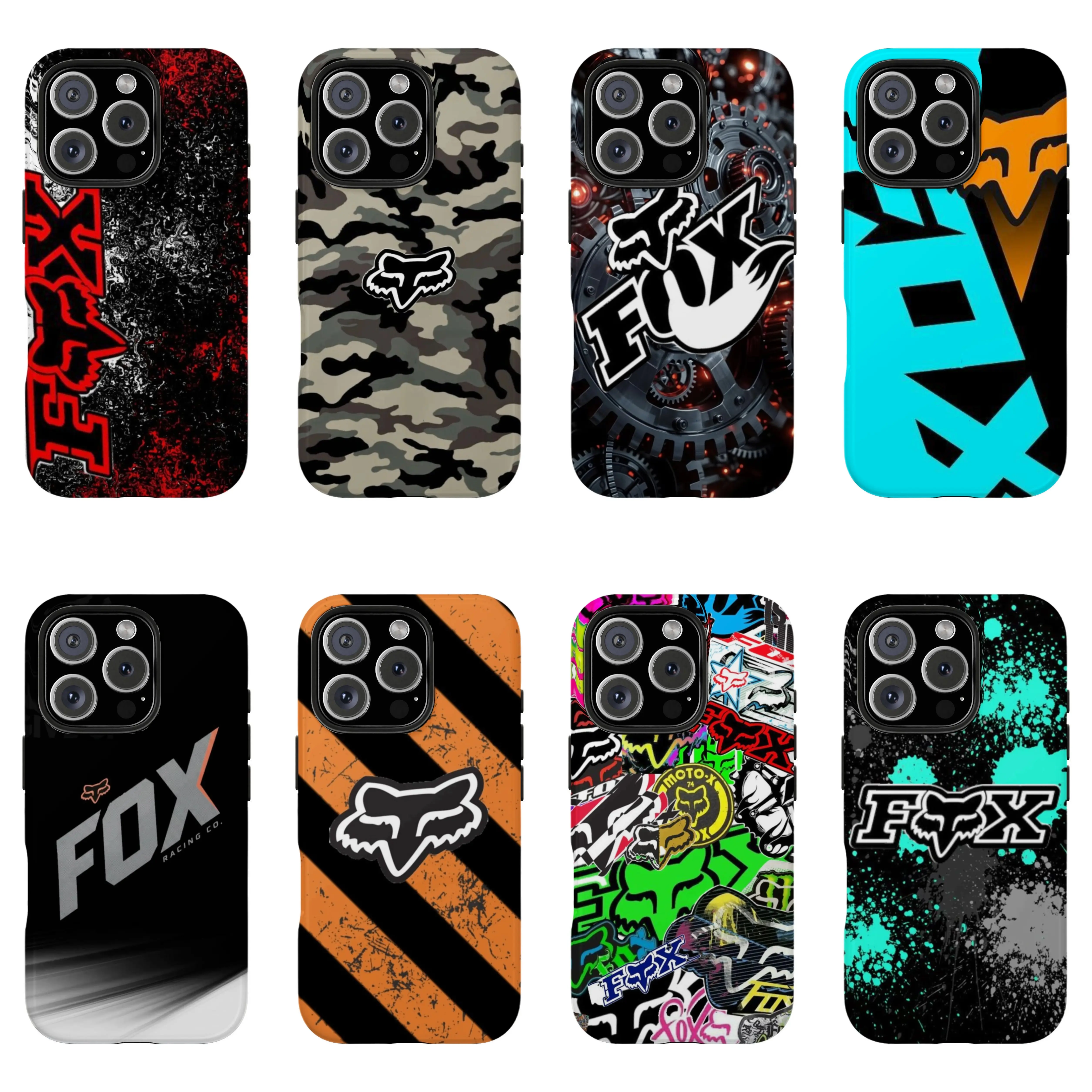Fox Racing Smartphone Case, Handheld Cellphone Shell for Riders, Compatible with iPhone 11-17 Pro Max/Plus and Samsung Galaxy S23-25 Devices