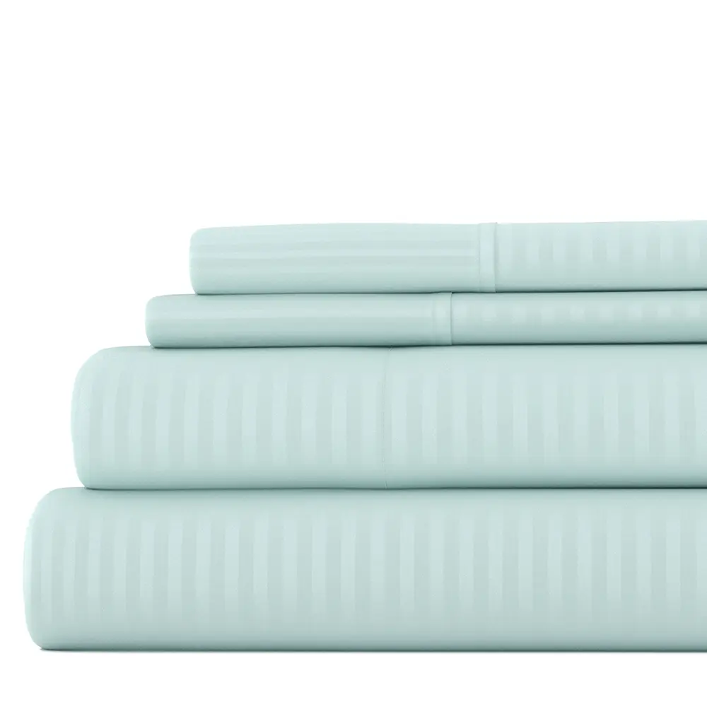 Striped Embossed 4-Piece Sheet Set