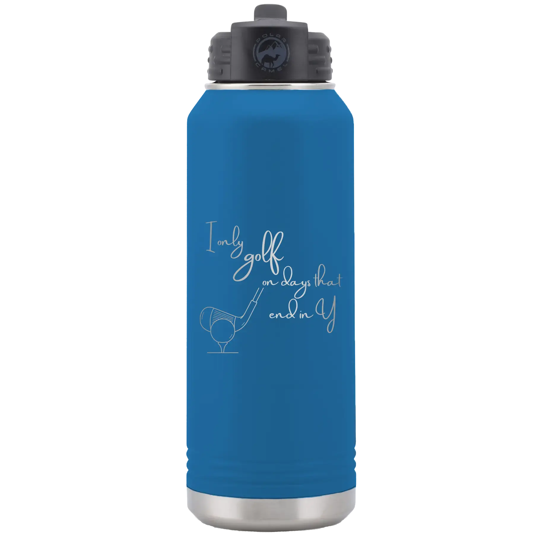 Personalized Days that end in Y 32 oz Water Bottle - Royal Blue