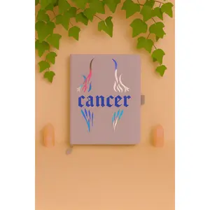 Cancer Zodiac Journal with Crystal Bookmark
