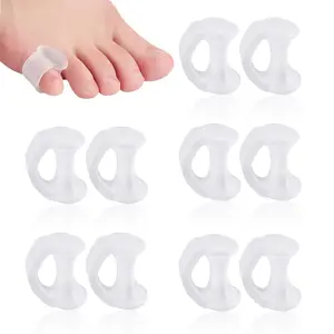 Gel Toe Separator 10PCS Pinky Toe Spacers Little Toe Cushions Straightener Bunion Corrector Preventing Rubbing & Relieving Pressure