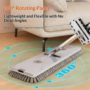 Chenille Flat Mop Dust Push, Wet and Dry Dual Use Floor Mop, Large Area Cleaning Mop for Home Hotel Factory Daily Maintenance