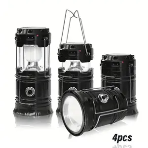 4/8-Pack Collapsible Portable LED Camping Lantern Lightweight Waterproof Solar USB Rechargeable Flashlight for Indoor/ Outdoor Emergency Use Solar Powered Motion Sensor Street Lights wide coverage Solar RGB Outdoor Fence Light solar street