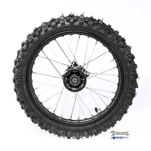 Suisuitong 14" Front Wheel Rim Tire Assembly 60/100-14 2.50-14 with Brake Disc Rotor For Dirt Pit Bike SSR 110cc 125cc Apollo Taotao