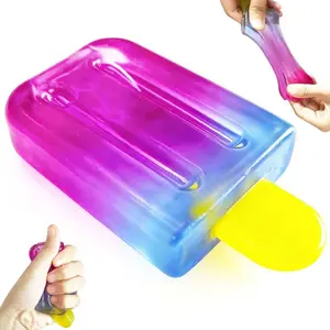 Ice Cream Squeeze Squishy, Slow Rising Sensory Fidget Toy, Soft & Stretchy Ice Cream Cone Squishy Pack for Stress Relief, Summer Sensory Toys Easter Basket Stuffers Party Favors for Kids Adults(1pc)