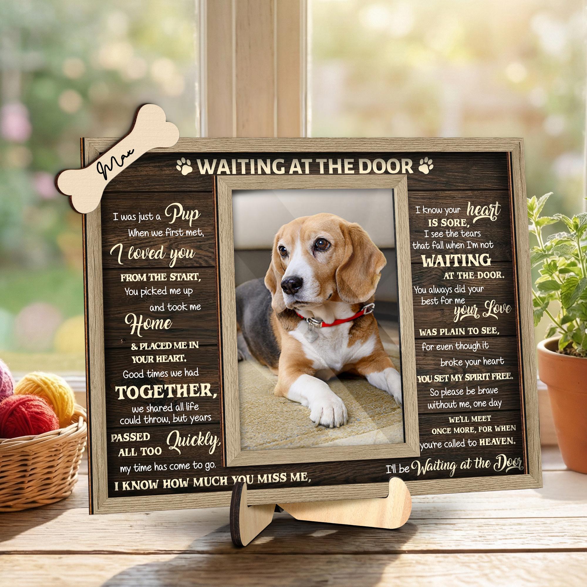 Custom Pet Memorial Frame, Personalized Wooden Picture Frame for Dog, Pet Loss Gift, Gog mom gift, Rainbow Bridge Remembrance, Dog keepsake