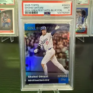 Topps 2025 Shohei Ohtani /150 PSA 9 GH23 Blue Foil Greatest Hits MINT Baseball Card