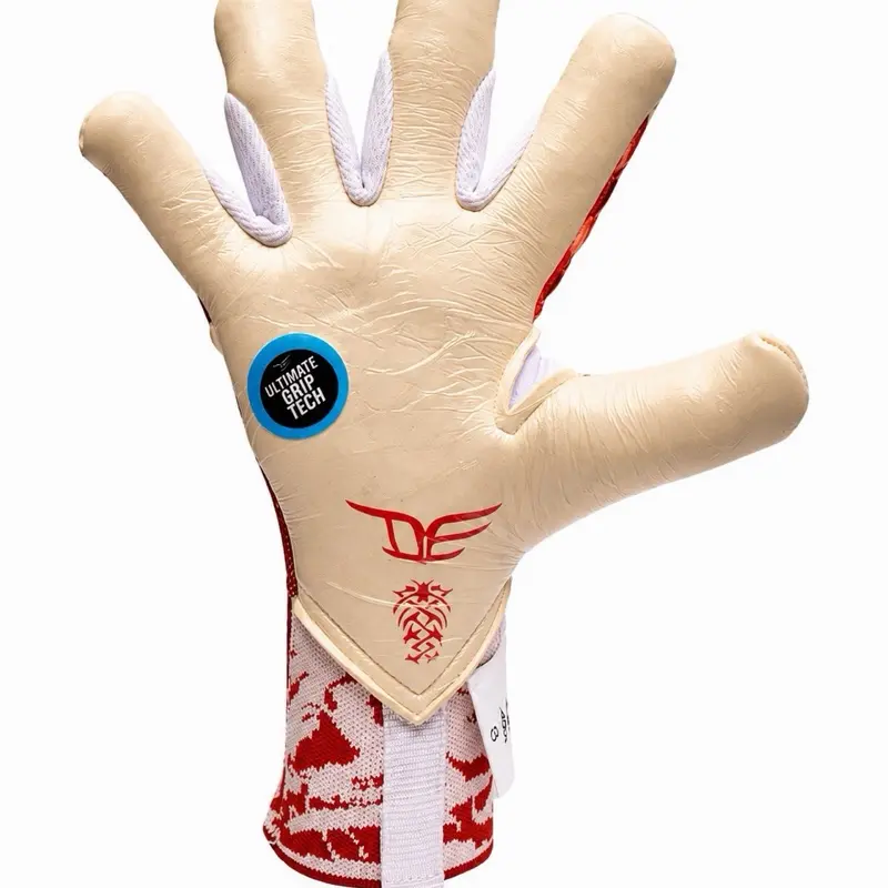 ADM Power Goalkeeper Gloves – Red & White, Negative Cut, Ultimate Grip Tech
