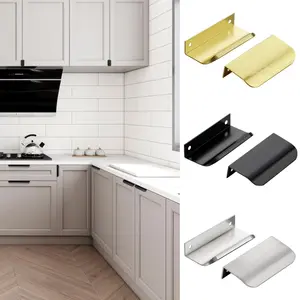 Push to Open Cabinet Latches No Handle Kitchen Drawer Pulls Invisible Edge Finger Pulls for Cupboard Wardrobe Easy Install DIY Home Upgrade