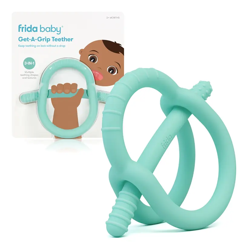 Frida Baby Get-A-Grip Teether - Teething Relief for Babies, BPA-Free, PVC-Free