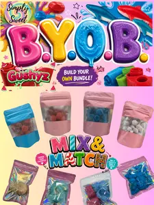 Simply Sweet CLE Mini Candy Packs - Sweet-and-Sour Watermelon, Rainbow Fruit Gummy Snack Variations