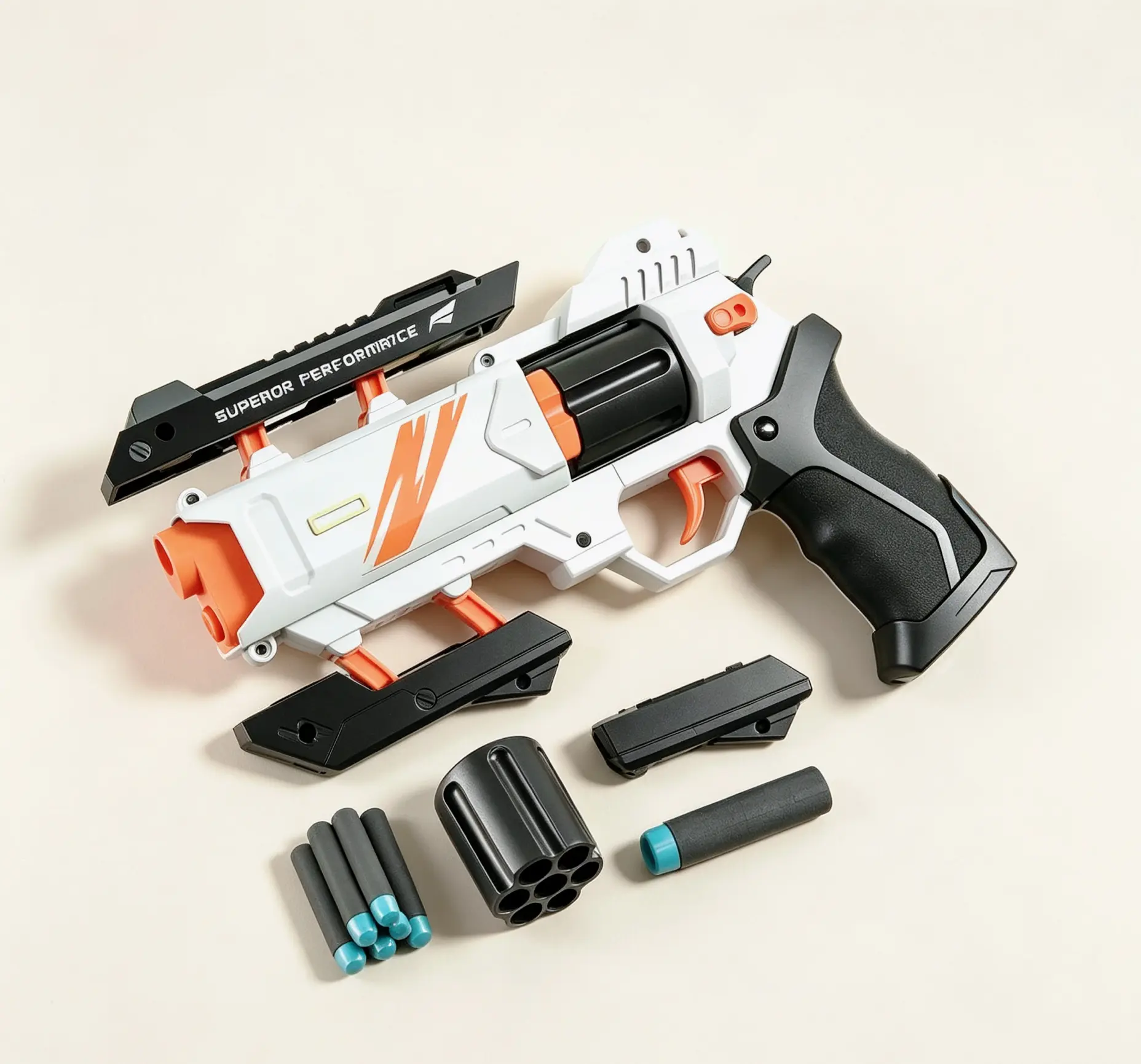 Sunlark Picks Foam Dart Launcher Kit, Portable Blasters & Toy Guns for Ages 8+ Unisex Kids, Outdoor Play Blaster with Target & 48 Soft Darts, Ideal Valentine Holiday Gift, Toys for Boys